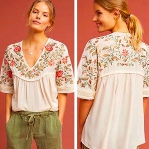 Delicate Embroidered Floral Top